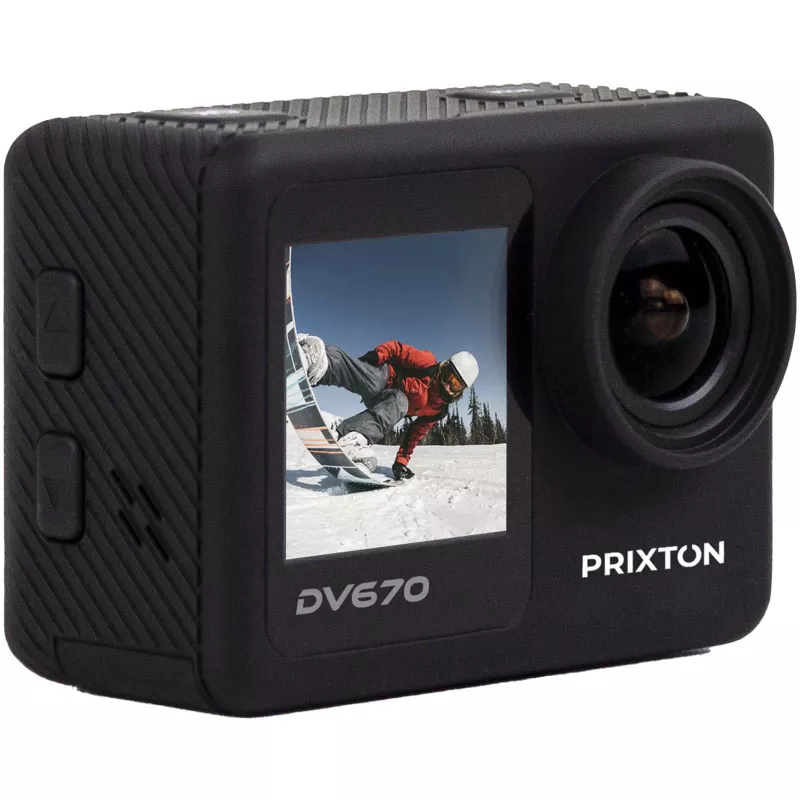 Prixton DV670 kamera sportowa 4K z dwoma ekranami - Czarny (2PA17390)