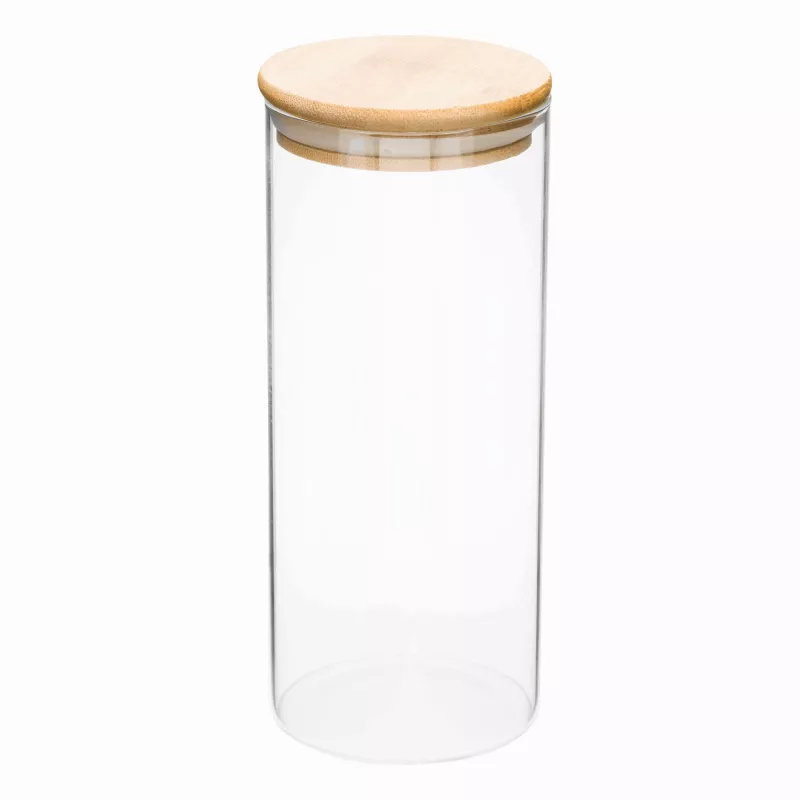 Szklany słoik, pojemność ok. 850 ml - brązowy, transparentny (56-0306037)