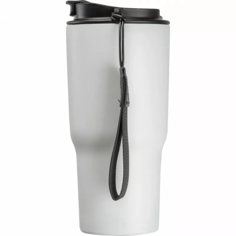 Kubek termiczny 550 ml ze stali z recyklingu DANA - biały (8523906)