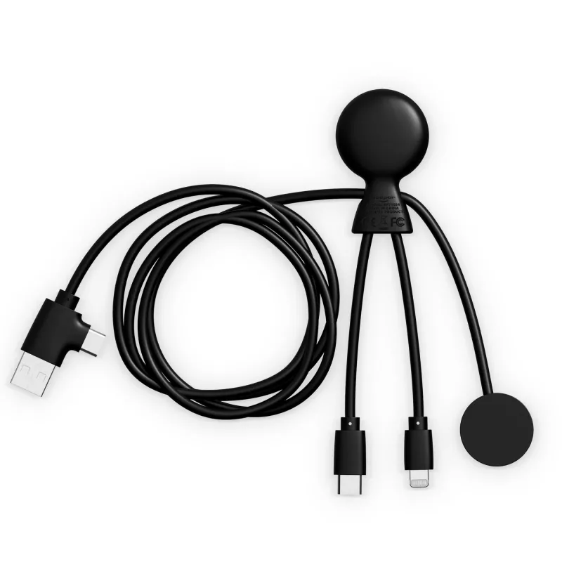 Xoopar Mr. Bio Long, wielofunkcyjny kabel do Apple i Samsung Watch,1 metr - czarny (LT41031-N0002)