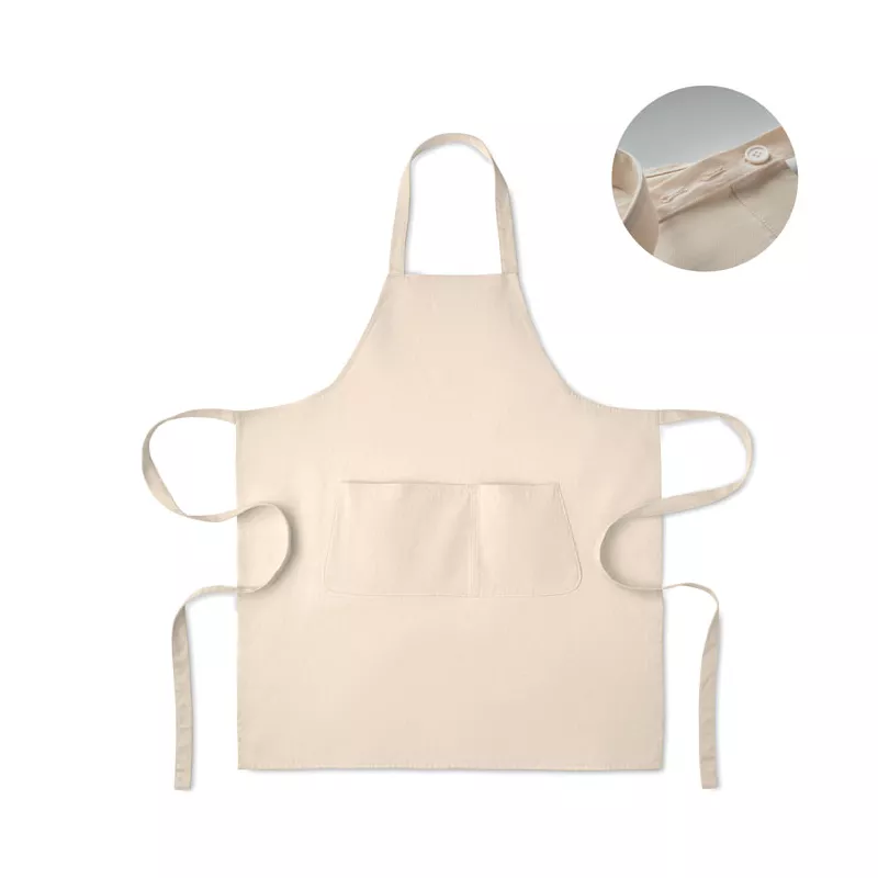 Fartuch z bawełny organicznej 240 g/m² GAMMA - Bezowy (MO2649-13)