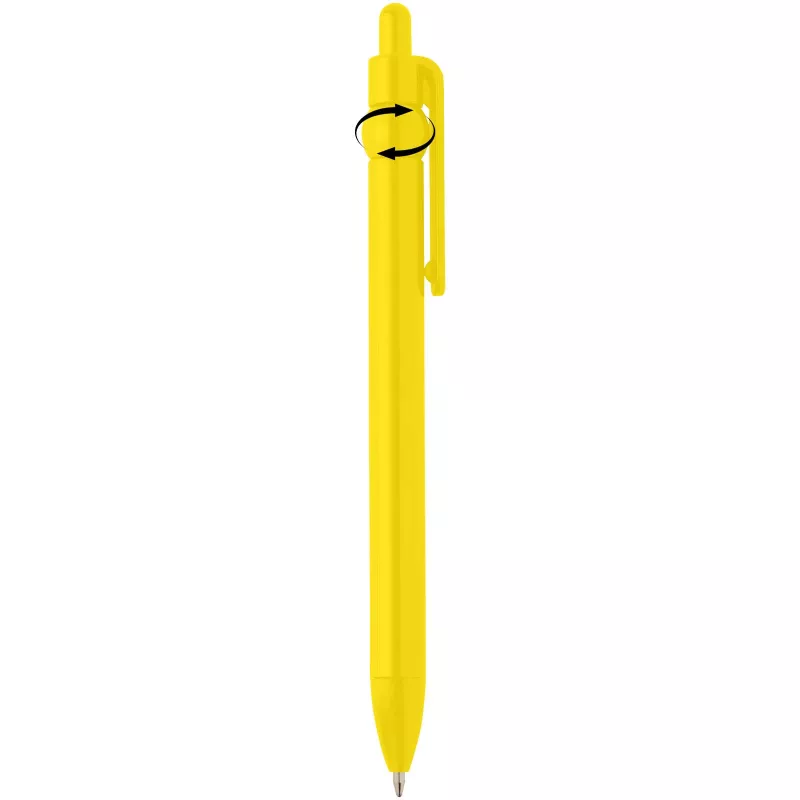 Fidget długopis z tworzyw sztucznych pochodzących z recyklingu - Żółty (10796411)