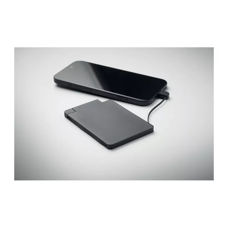 Powerbank magnetyczny 2500 mAh z kablami SLIMPO - Czarny (MO2510-03)