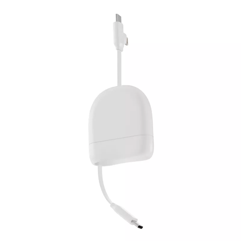 Xoopar ICE-R Chowany kabel USB-C i Lightning 60 W 1 metr - biały (LT41034-N0001)
