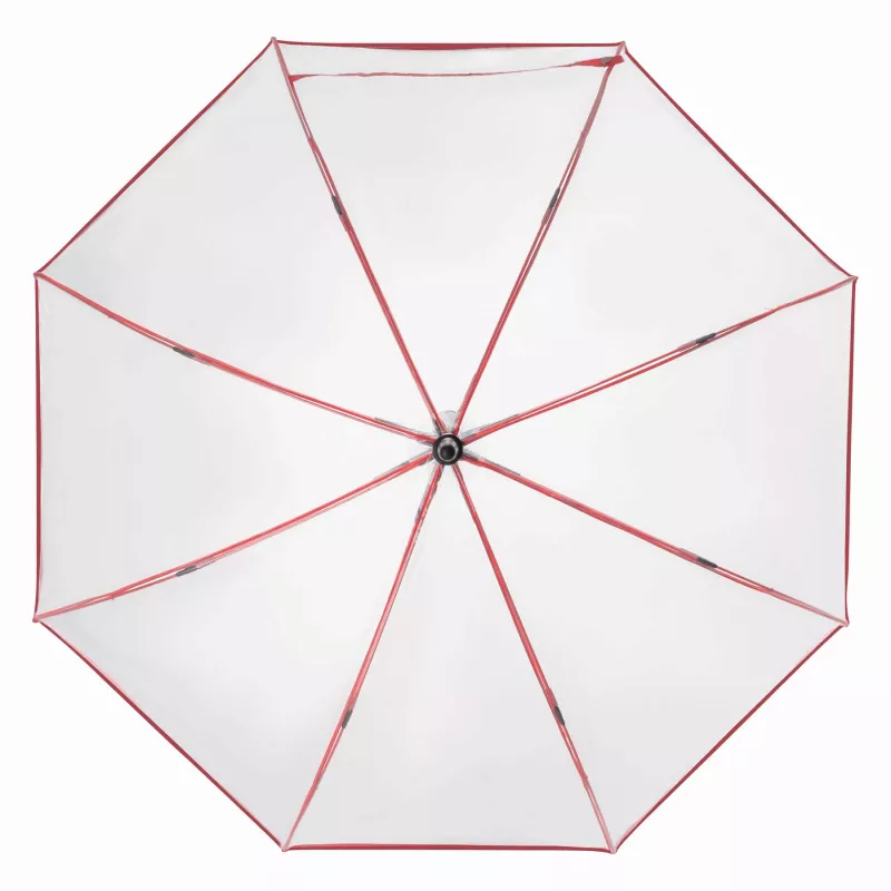 Automatyczny parasol - czerwony, transparentny (56-0103403)