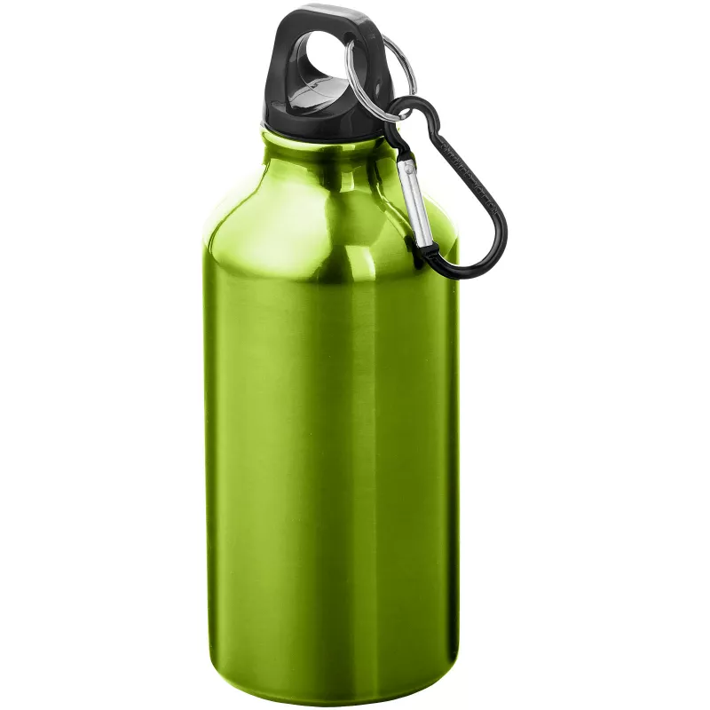 Oregon butelka 400 ml z karabińczykiem aluminium z recyklingu RCS - Zielone jabłuszko (10073863)