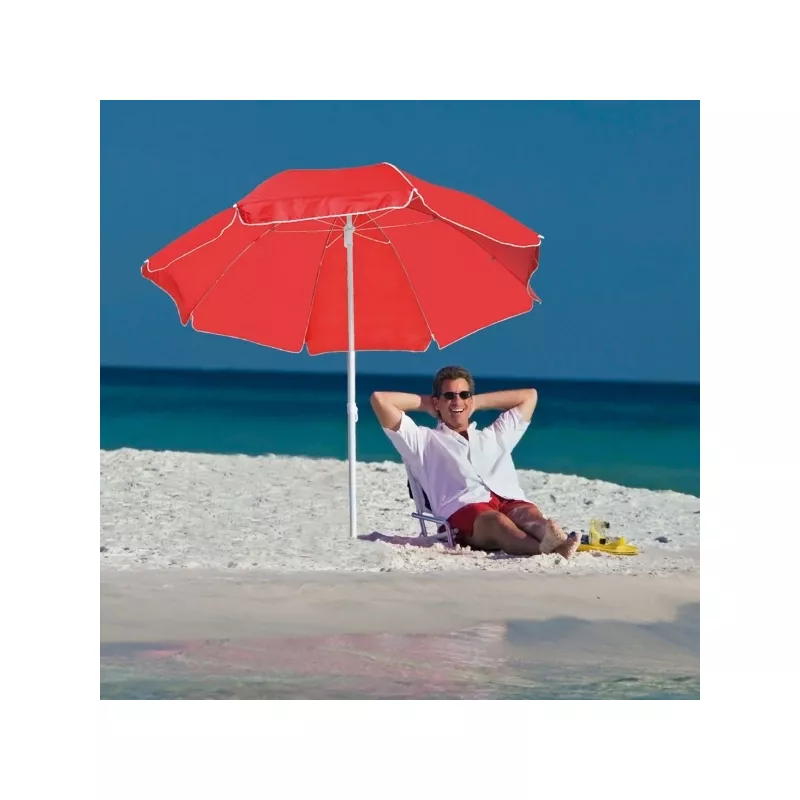 Parasol plażowy FORT LAUDERDALE - czerwony (507005)