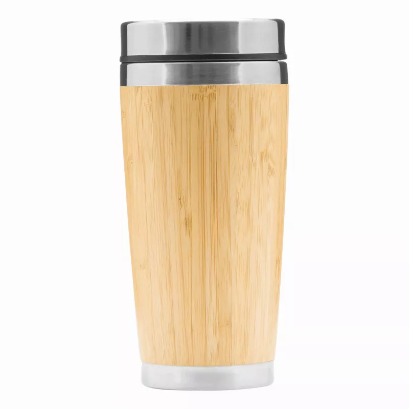 Kubek termiczny BAMBOO DRINK - brązowy, srebrny (56-0304571)