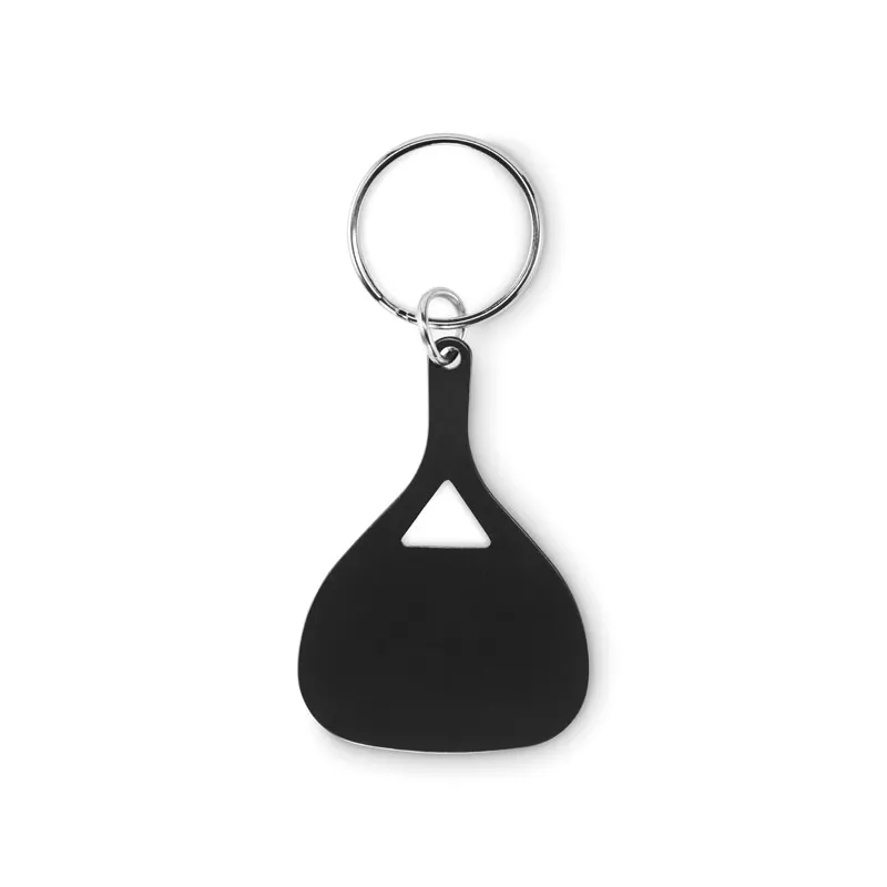 Brelok z aluminium w kształcie łopatki KEPAD - Czarny (MO2794-03)