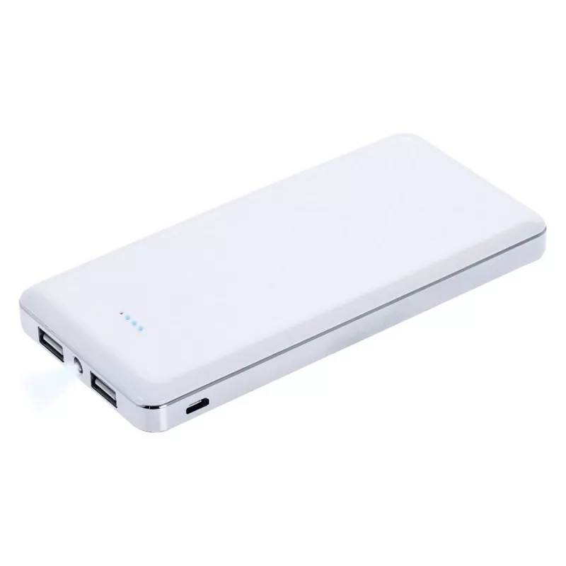 Power bank 12000 mAh z lampką | Sawyer - biały (V3384-02)