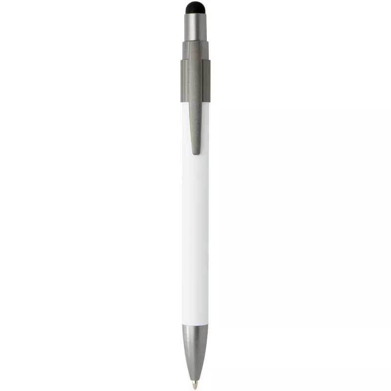 Rill długopis z certyfikatem RCS z recyklingu z rysikiem i fidget spinnerem (czarny tusz) - Biały (10644701)