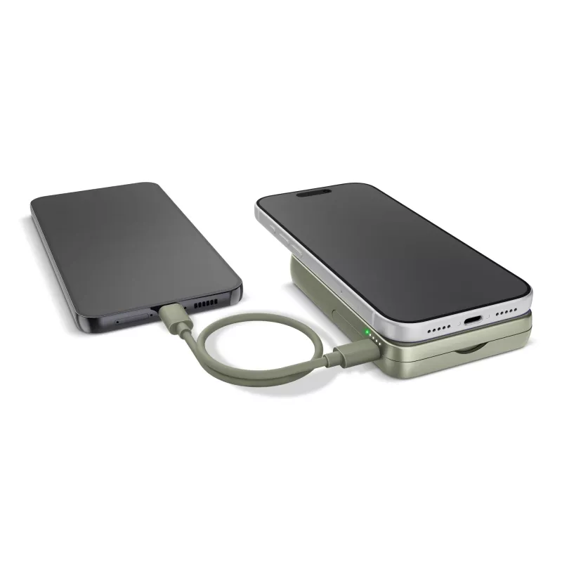 Fresh 'n Rebel Powerbank bezprzewodowy 10000 mAh kompatybilny z MagSafe - Dried Green (LT49745-N0049)