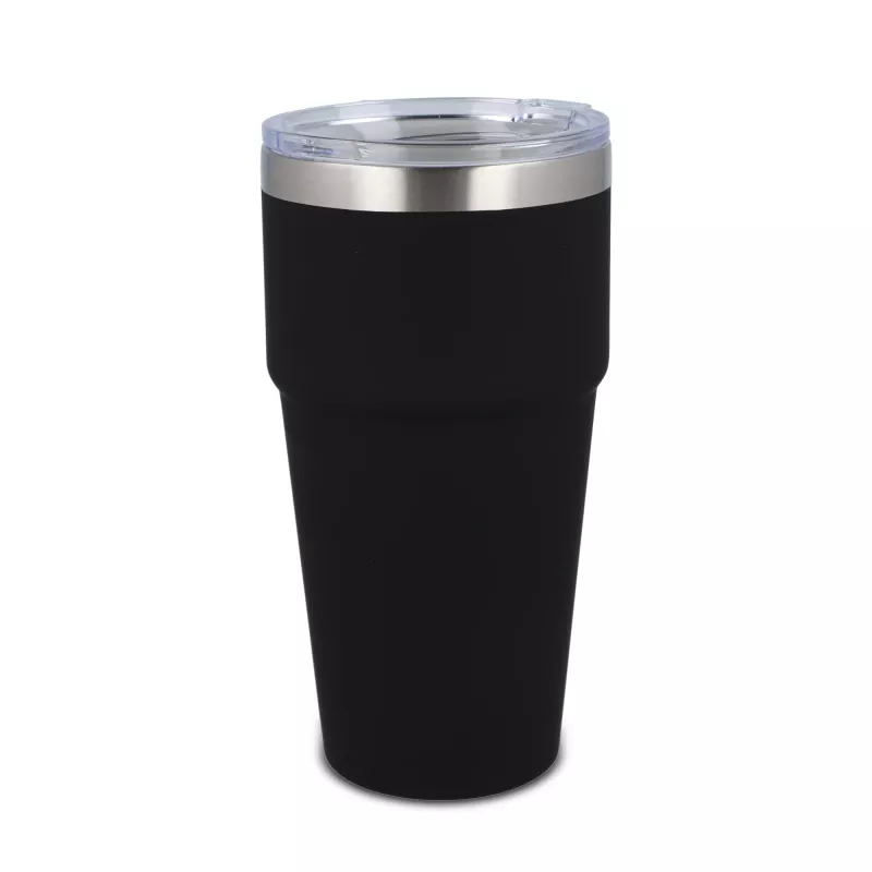 T-ceramiczny kubek do samochodu o miękkim dotyku 500ml - czarny (LT98729-N0002)