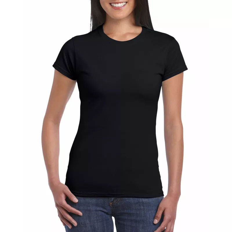 Koszulka bawełniana 150 g/m² Gildan SoftStyle™ - DAMSKA - Black (64000L-BLACK)