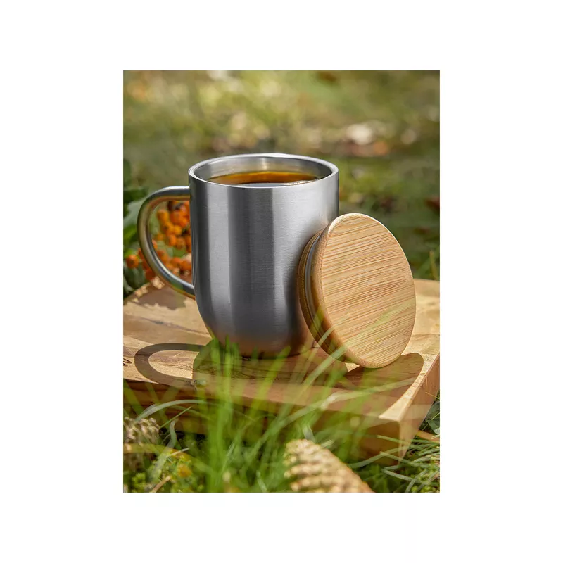 Kubek stalowy Maloy 350 ml  - srebrny (R08481.01.O)