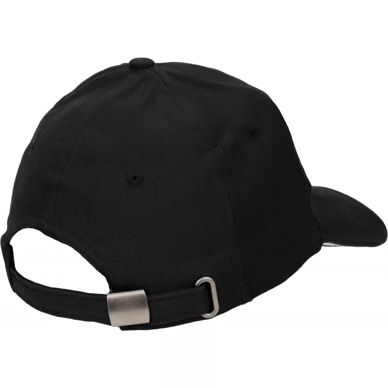 Czapka z daszkiem bawełniana 6 paneli, 260 g/m² CURTIS - czarny (5046603)