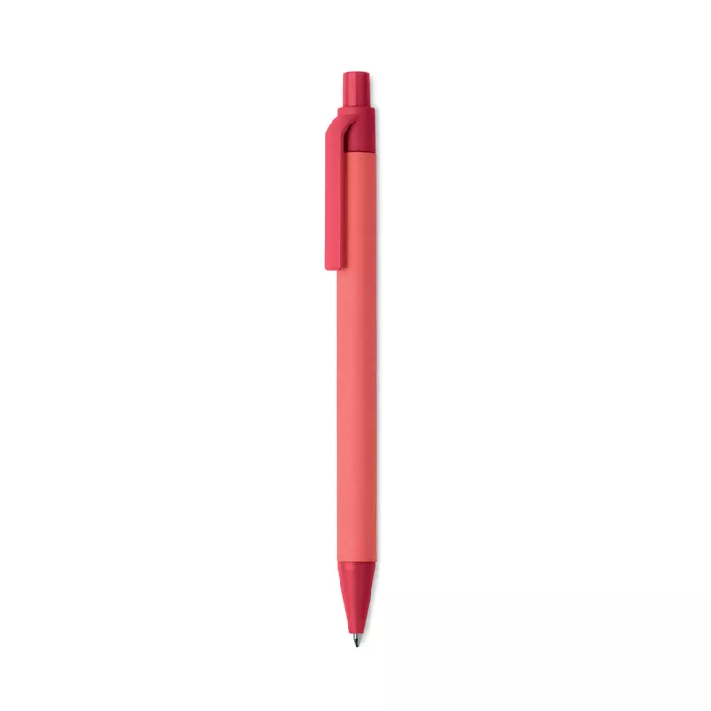 Długopis papierowy z elementami z PLA CARTOON COLOURED - Czerwony (MO9830-05)