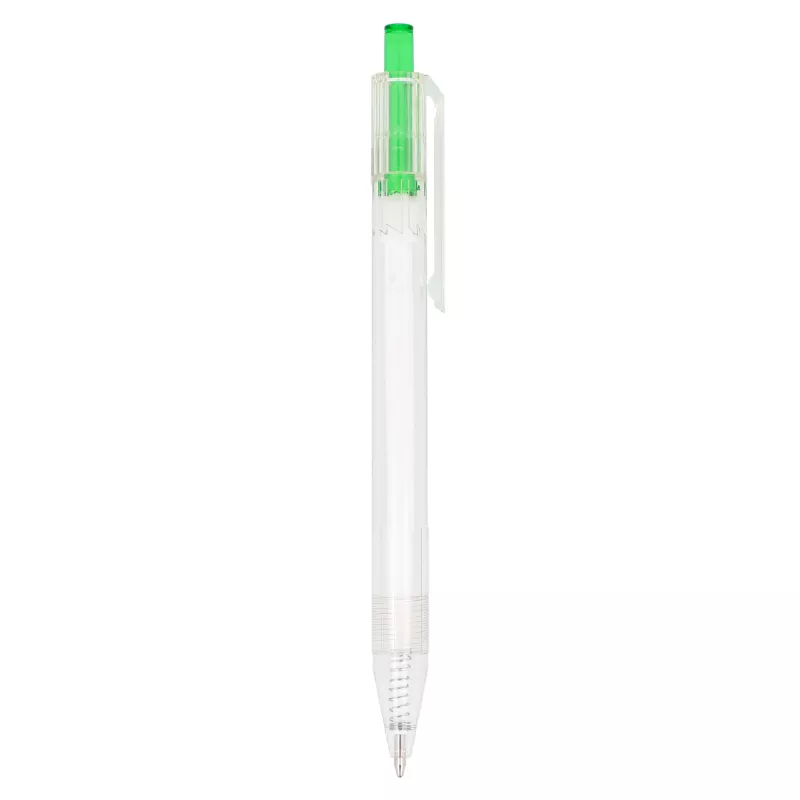Długopis z R-PET - zielony transparentny (LT80562-N0431)