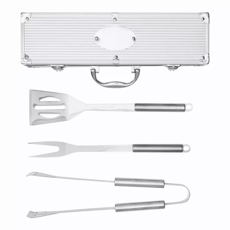Zestaw nierdzewnych sztućców do grilla - srebrny (56-0604016)