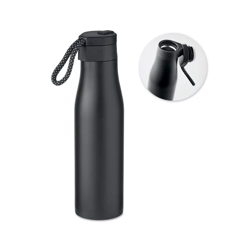 Butelka termiczna z magnetyczną pokrywką 600 ml URSUS - Czarny (MO6376-03)