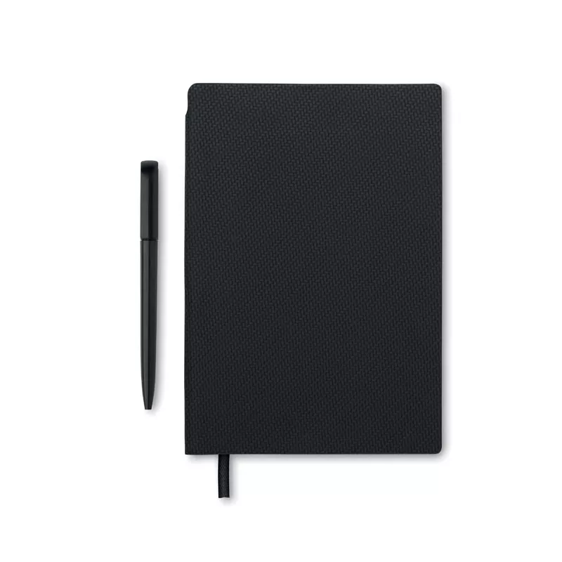 Notes A5 z okładką PU 80 kartek w linię NOTA - Czarny (MO2524-03)