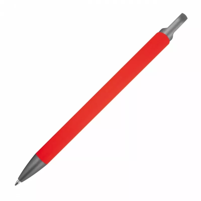 Długopis aluminiowy z recyklingu półżelowy KAROLINE - czerwony (1444005)