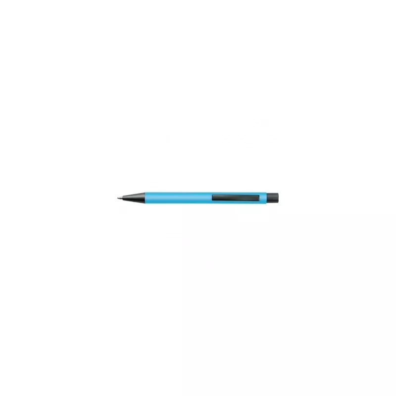 Długopis reklamowy plastikowy z metalowym klipem - jasnoniebieski (1094524)