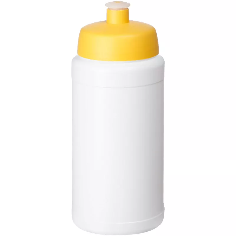 Bidon Baseline® Plus o pojemności 500 ml z wieczkiem sportowym - Biały-Żółty (21068810)