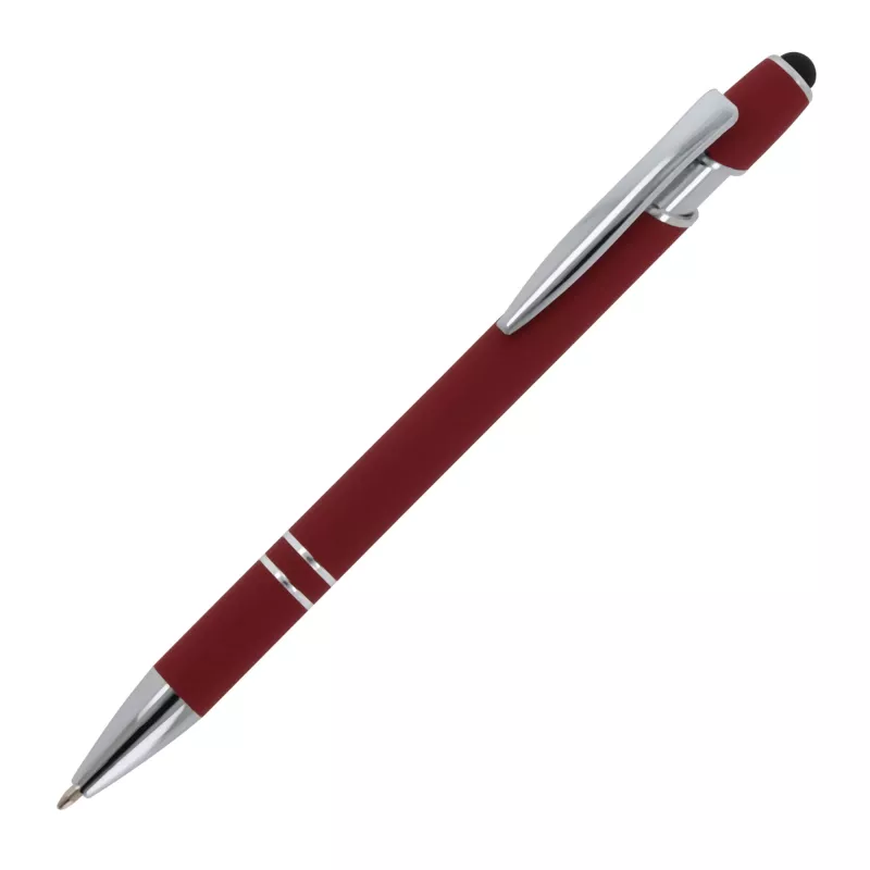 Długopis metalowy gumowany Paris - ciemnoczerwony (LT87782-N0020)
