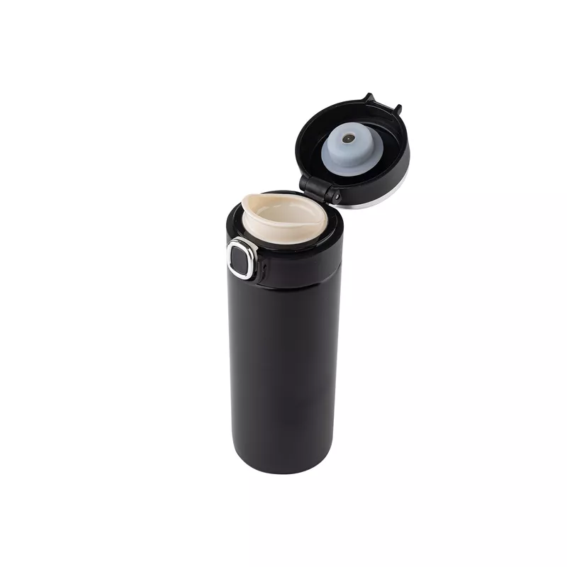 Kubek próżniowy z termometrem Bounce 420ml - czarny (R08438.02.IIQ)