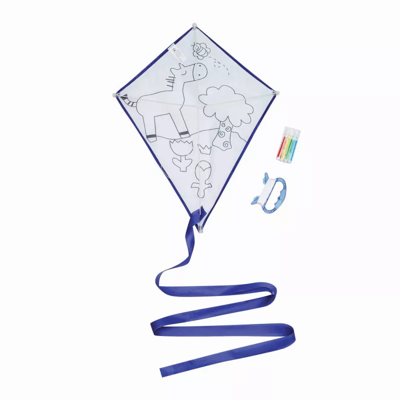 Latawiec do kolorowania - biały, niebieski (56-0606009)