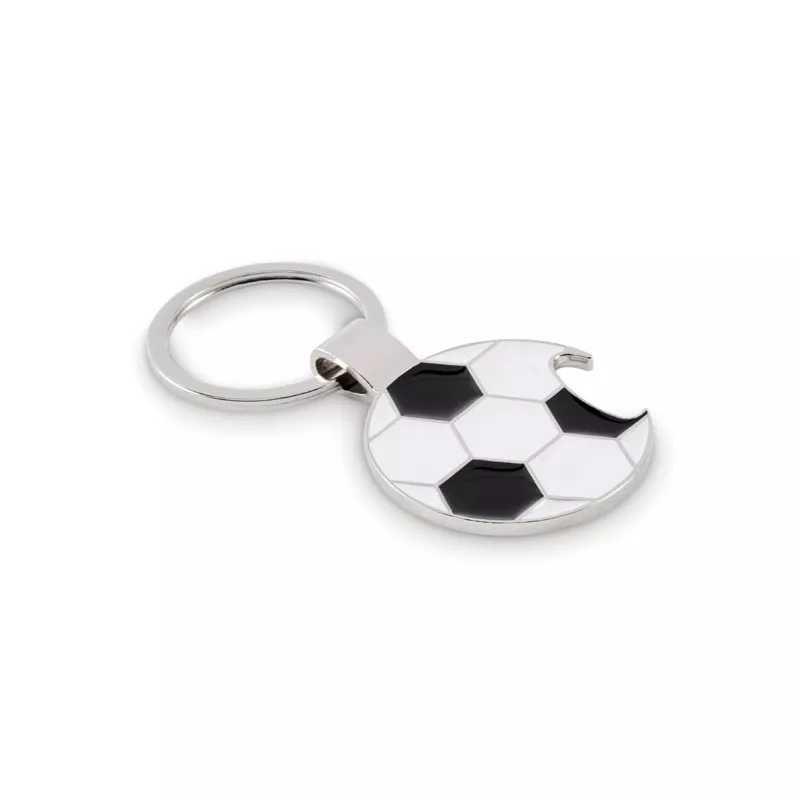 Brelok z otwieraczem w kształcie piłki OPEN GOAL - Bialy/Czarny (MO2795-33)