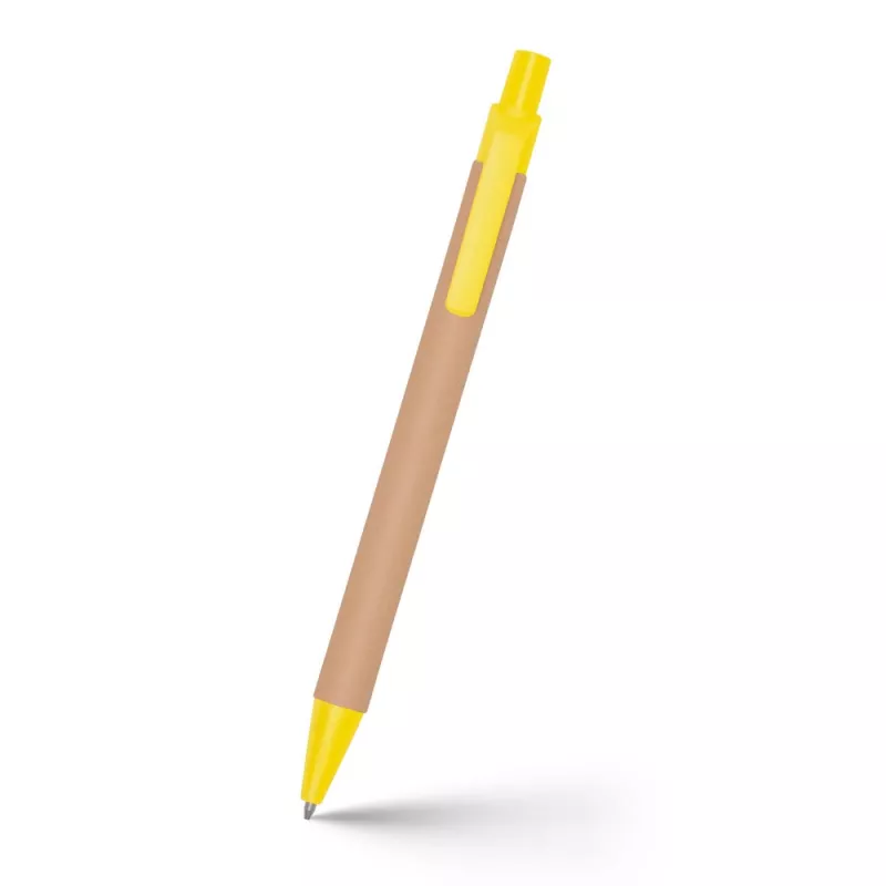 Długopis z kartonu z recyklingu | Nicholas - żółty (V1470-08)