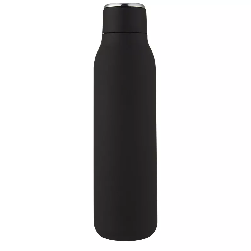 Miedziana butelka izolowana próżniowo Marka 600 ml z metalową pętelką - Czarny (10067290)