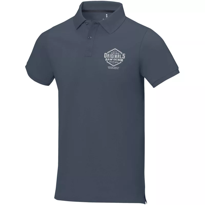 Męskie polo Calgary z krótkim rękawem - Hale Blue (38080-HALEBLUE)