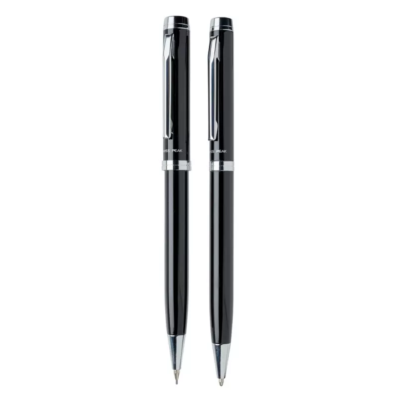 Zestaw piśmienny Swiss Peak Luzern, długopis i ołówek - czarny (P610.490)