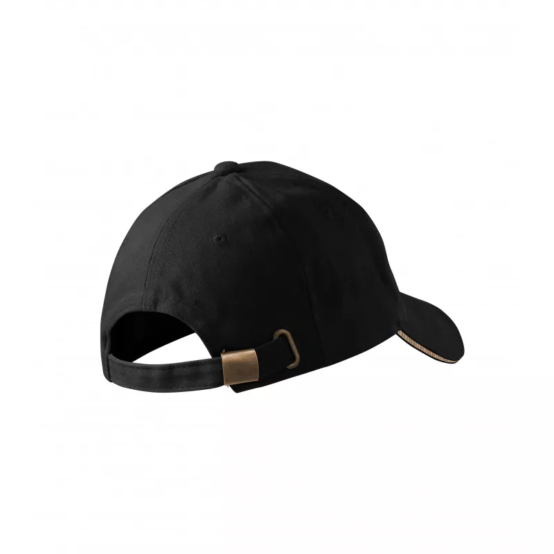 Reklamiowa czapka z daszkiem Malfini SANDWICH 6P 306 - czarny (ADLER306-CZARNY)