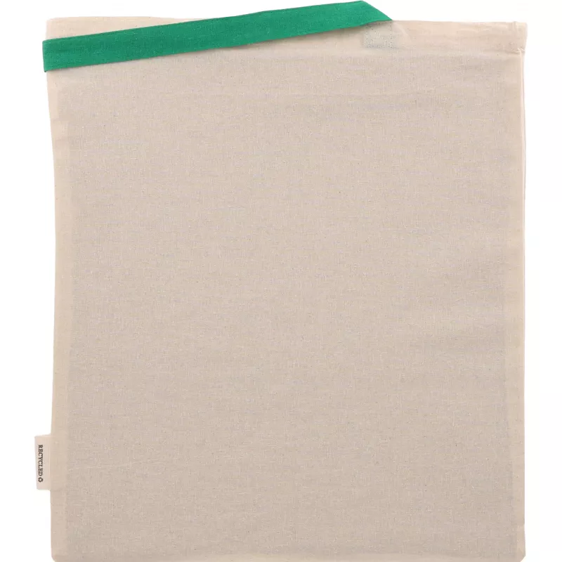 Torba bawełniana z długimi uszami, z recyklingu 140g/m2 CAMBRIDGE - zielony (545409)