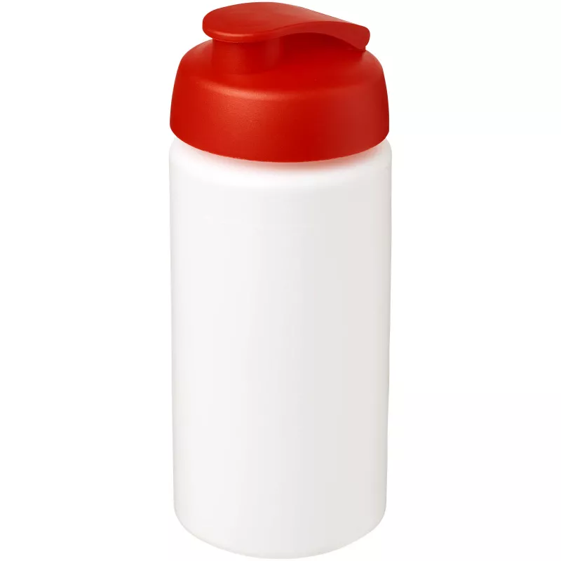 Bidon Baseline® Plus o pojemności 500 ml z wieczkiem zaciskowym i uchwytem - Biały-Czerwony (21007203)