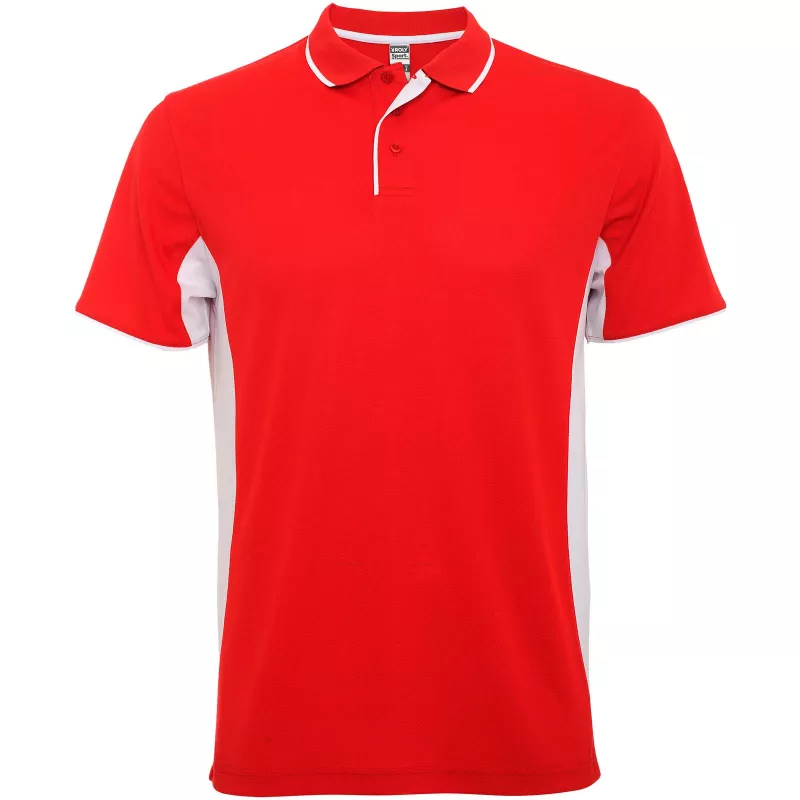 Montmelo koszulka polo unisex z krótkim rękawem - Biały-Czerwony (R0421-RED-WHITE)