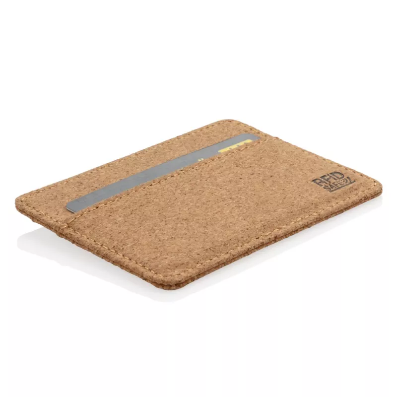 Korkowe etui na karty kredytowe, portfel, ochrona RFID - brązowy (P820.879)