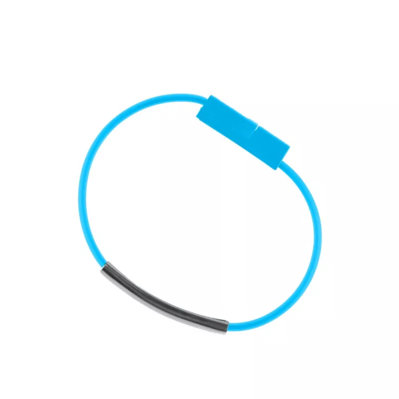Opaska na rękę, bransoletka, kabel do ładowania i synchronizacji - niebieski (V0331-11)