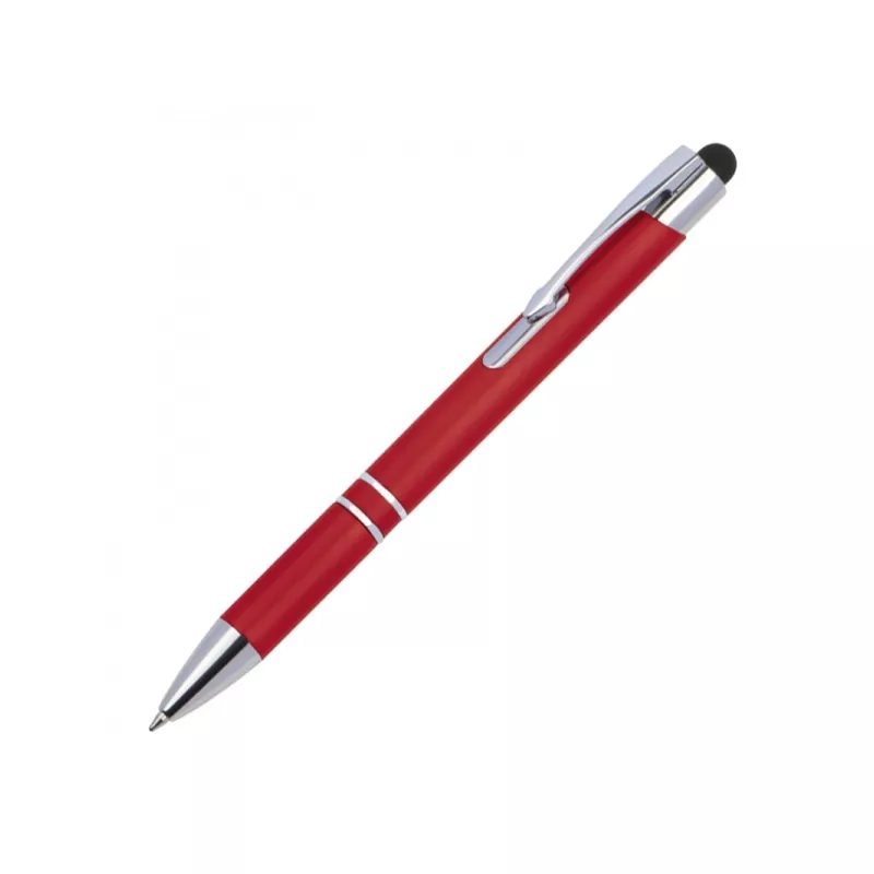 Długopis plastikowy touch pen WORLD - czerwony (089205)