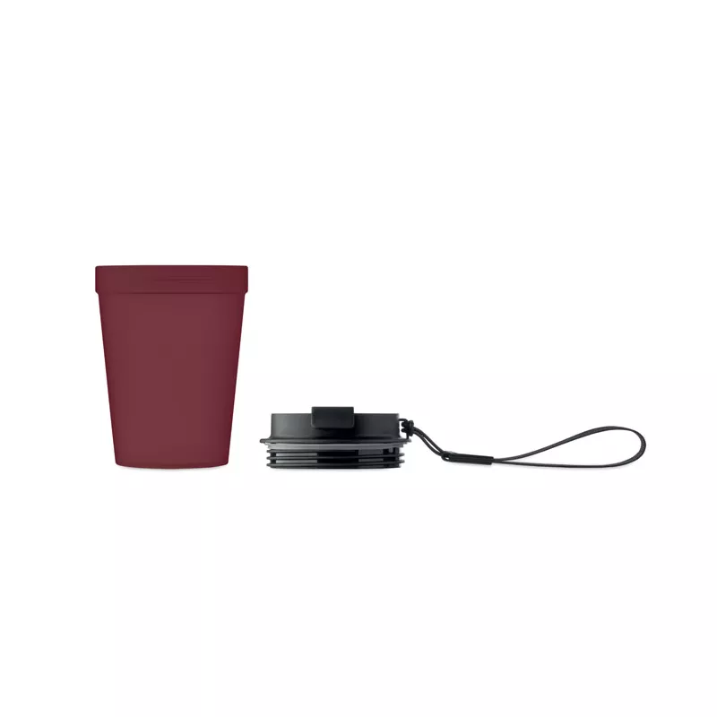 Kubek z PP z paskiem 300 ml ISFORDEN TUMBLER - Burgund (MO2670-02)