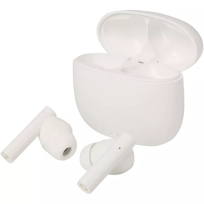Alterf zestaw słuchawkowy True Wireless z technologią Bluetooth® z tworzyw sztucznych pochodzących z recyklingu i silikonowymi końcówkami dousznymi - Biały (12448201)