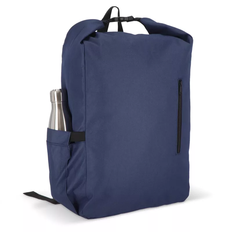 Plecak z klamrą R-PET 600D Rolltop 20L - ciemnoniebieski (LT95352-N0010)