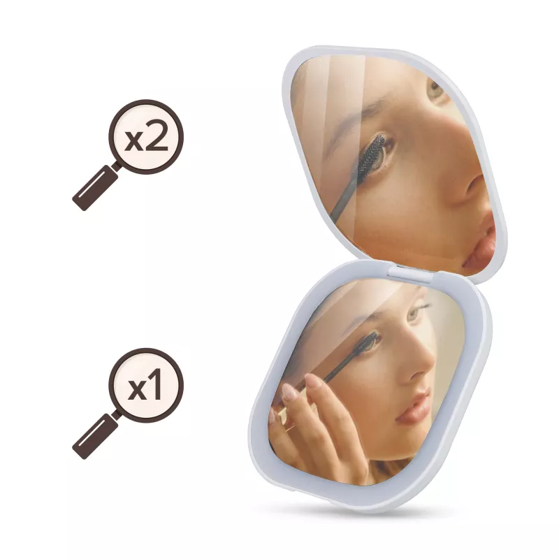 Kompaktowe lusterko LED 350 mAh - biały (LT90754-N0001)