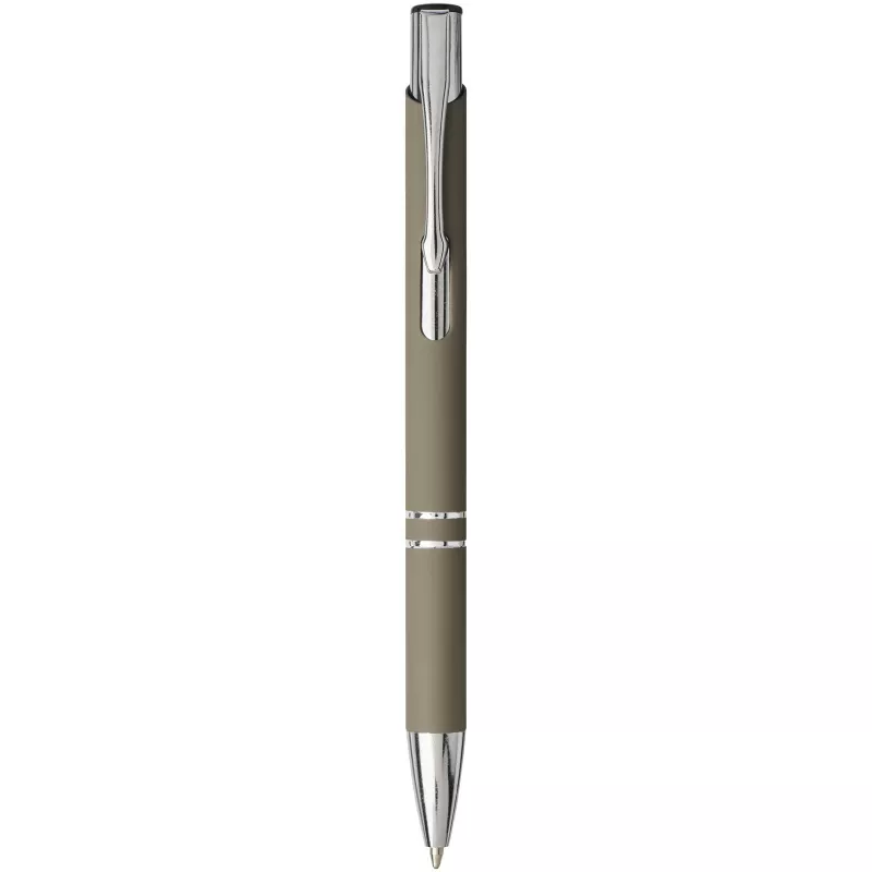 Miękki w dotyku długopis automatyczny Moneta - Ciemnoszary (10743712)