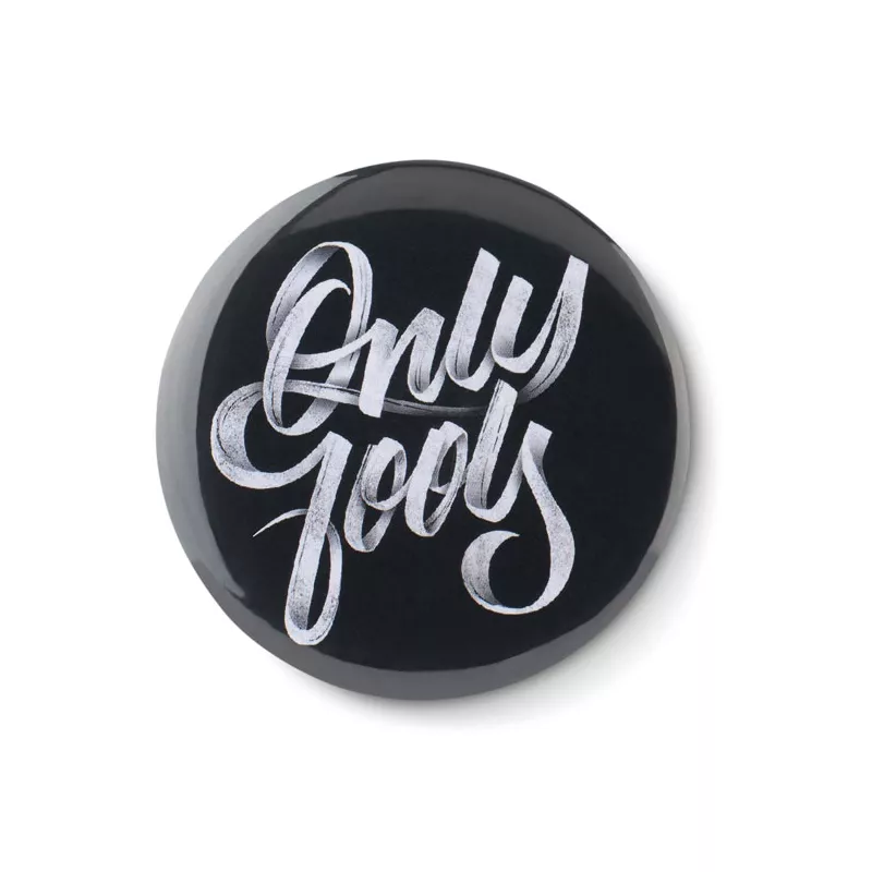 Przypinka button 6 cm PIN - Srebrny Mat (MO9330-16)