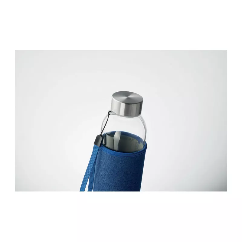 Butelka szklana 500 ml w etui UTAH DENIM - Niebieski (MO6192-04)